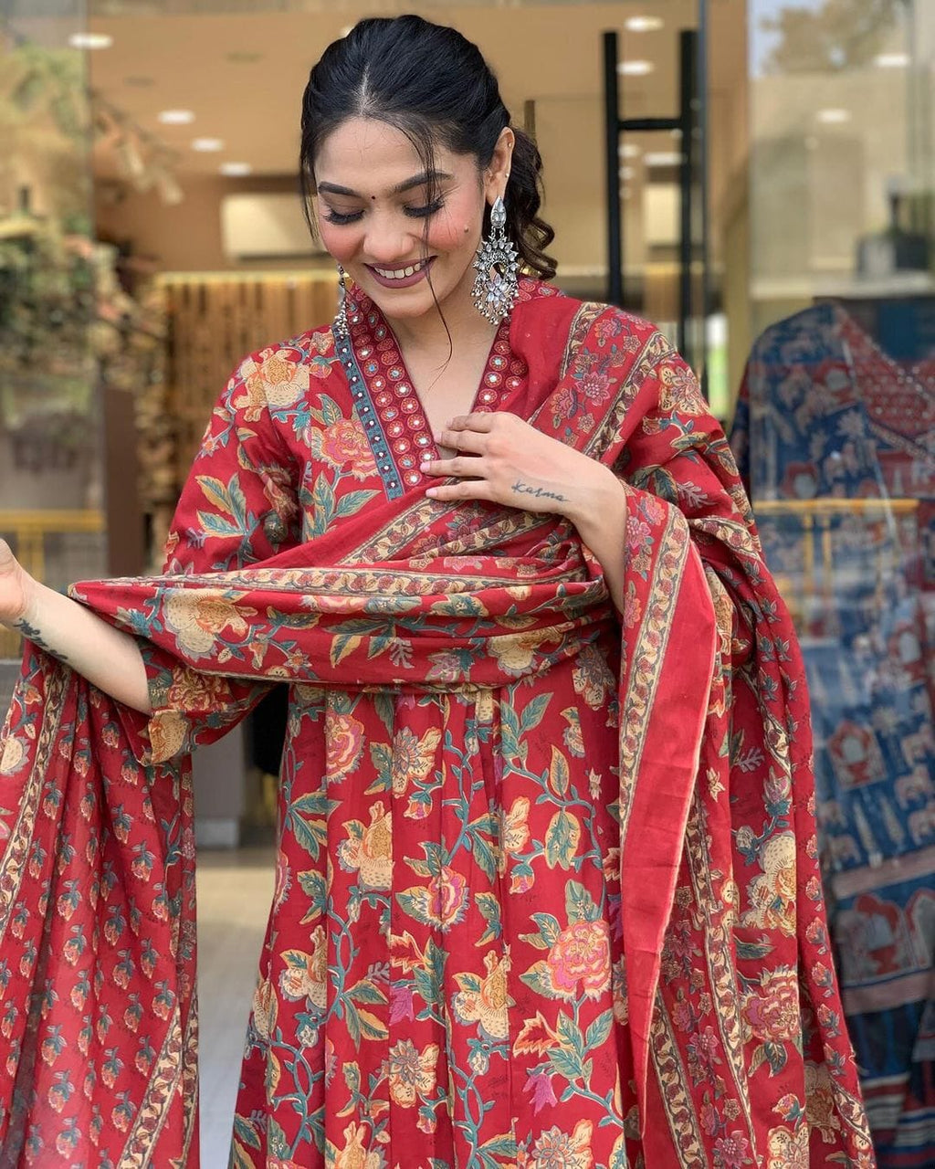 Celebrate in Style: Easy-Breezy Pure Cotton Front-Cut Anarkali Sets!