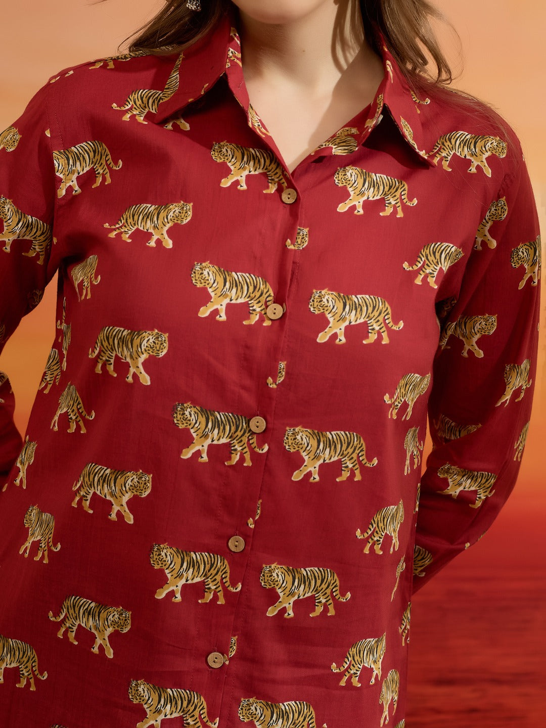 Quirky Print Pure Cotton Casual Shirt with Classic Collar & Full Sleeves