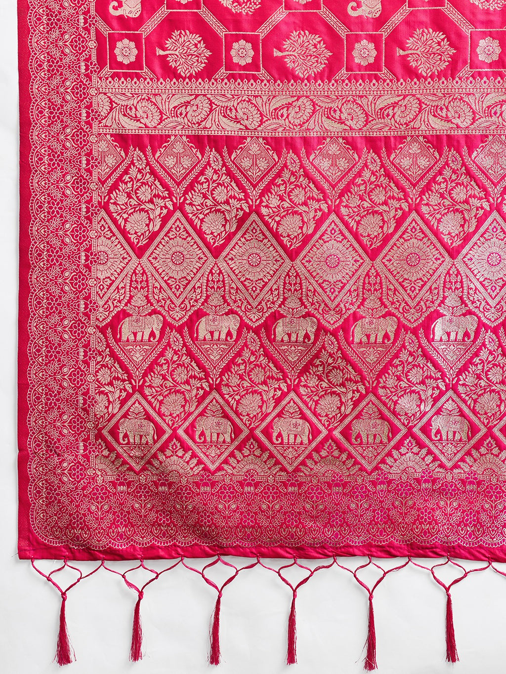 Shine in Pure Opulence: Elegant Silk Blend Sarees with Metallic Zari Weave