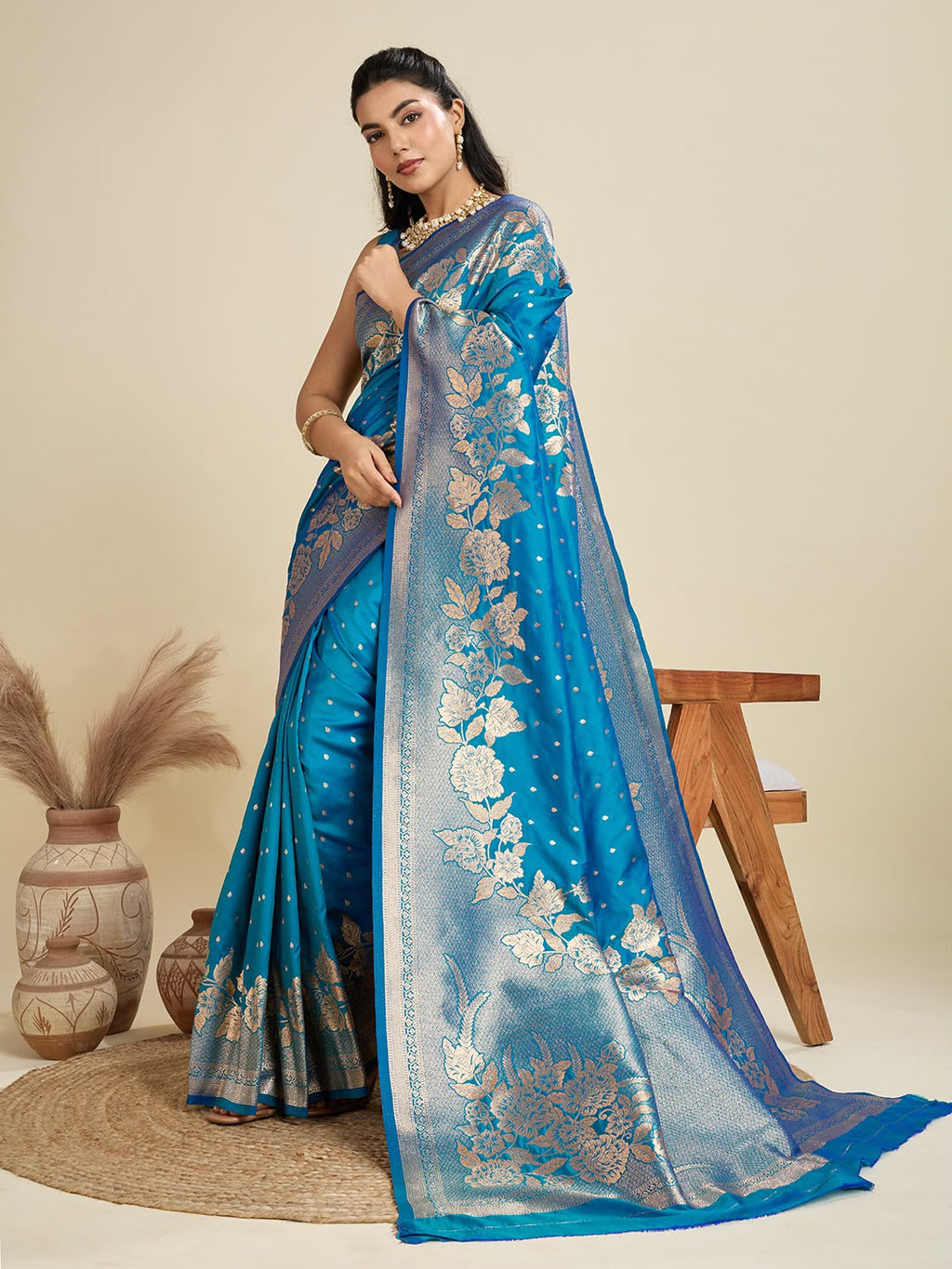 Soft Kanjivaram Silk Saree with Rich Pure Zari Pallu