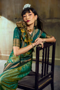 Premium Handloom Silk Saree with Pochampally Weave & Intricate Zari Pallu