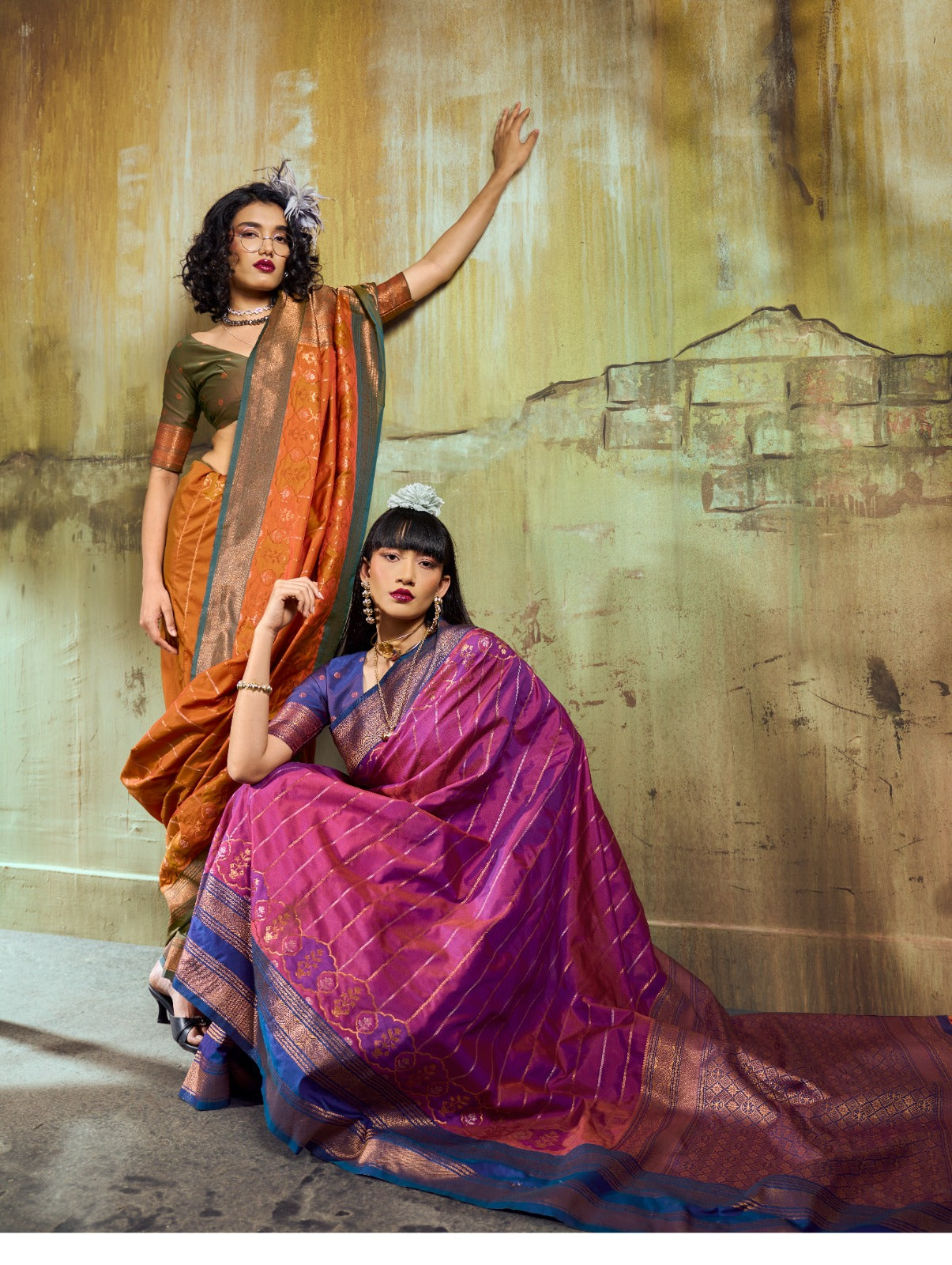 Premium Handloom Silk Saree with Pochampally Weave & Intricate Zari Pallu