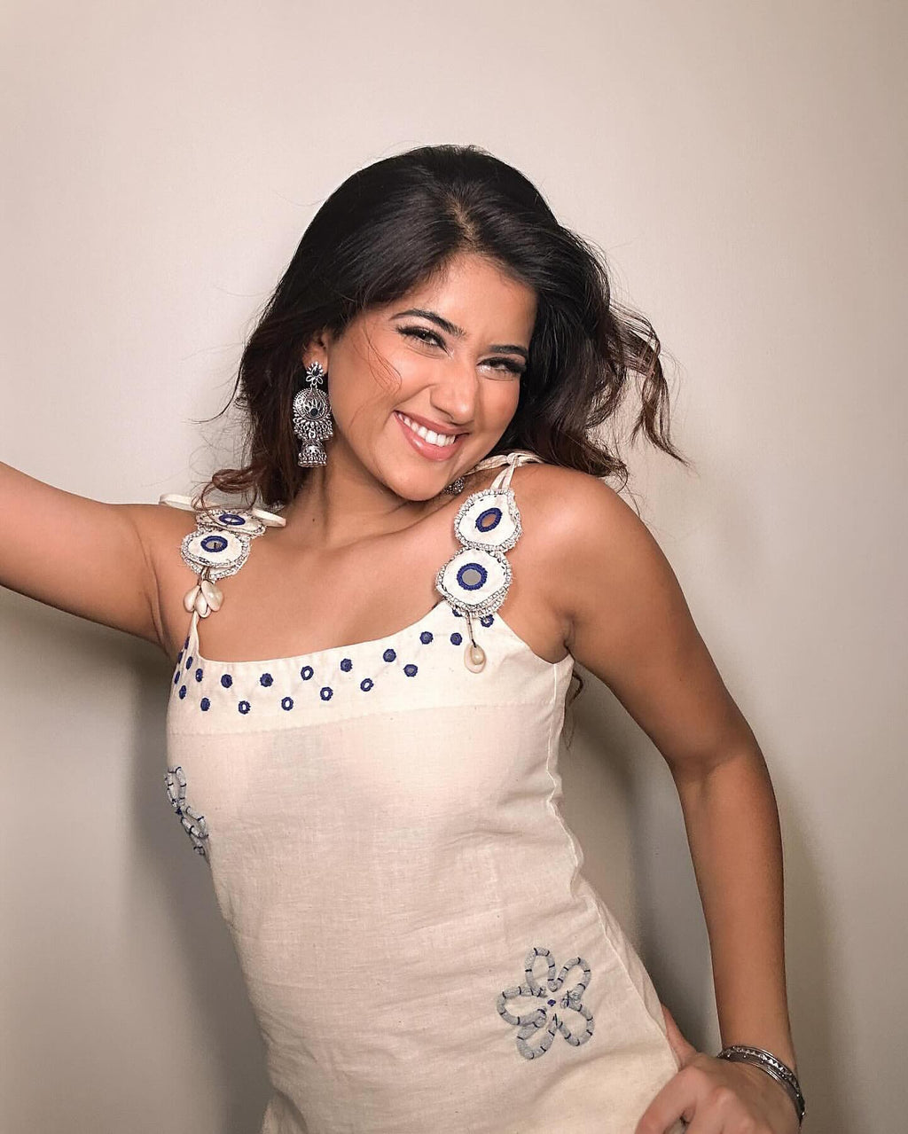 Effortless Summer Glamour | Mirror-Work Kurti Set with Authentic Kodi Tassels
