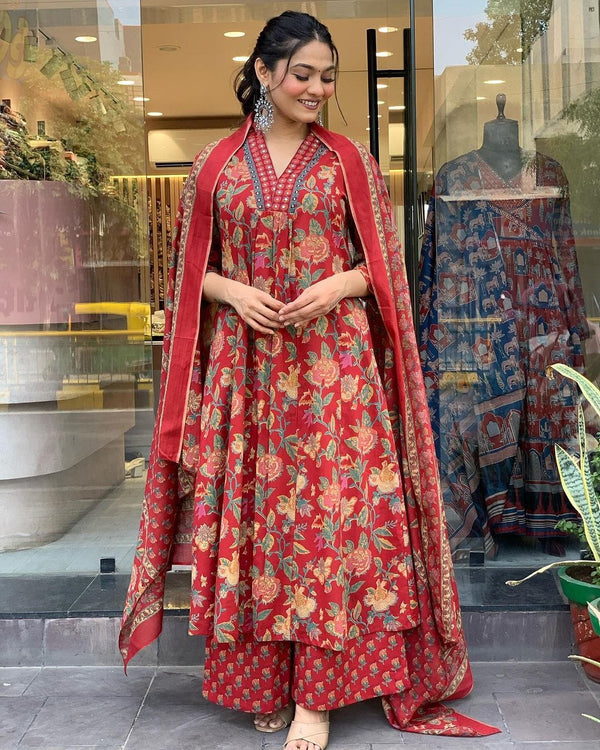 Celebrate in Style: Easy-Breezy Pure Cotton Front-Cut Anarkali Sets!