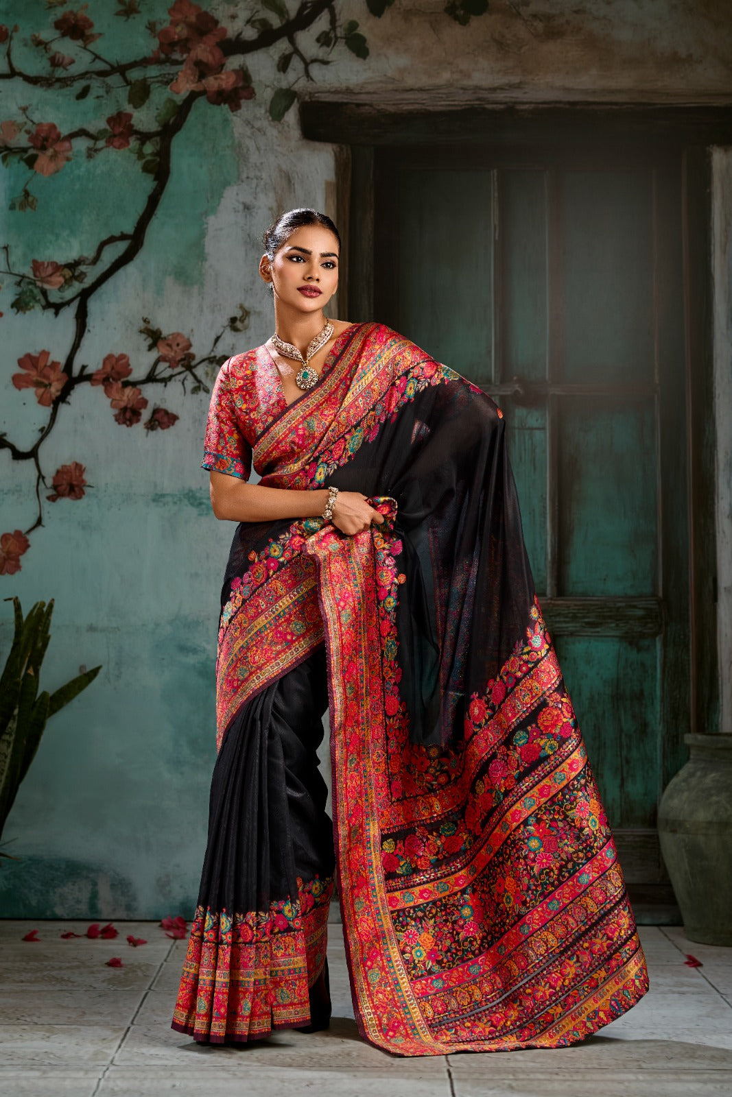 Wrap Yourself in Timeless Luxury: Handwoven Modal Cotton Pashmina Saree