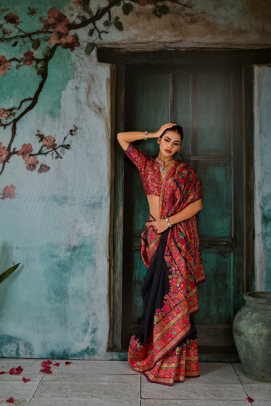 Wrap Yourself in Timeless Luxury: Handwoven Modal Cotton Pashmina Saree