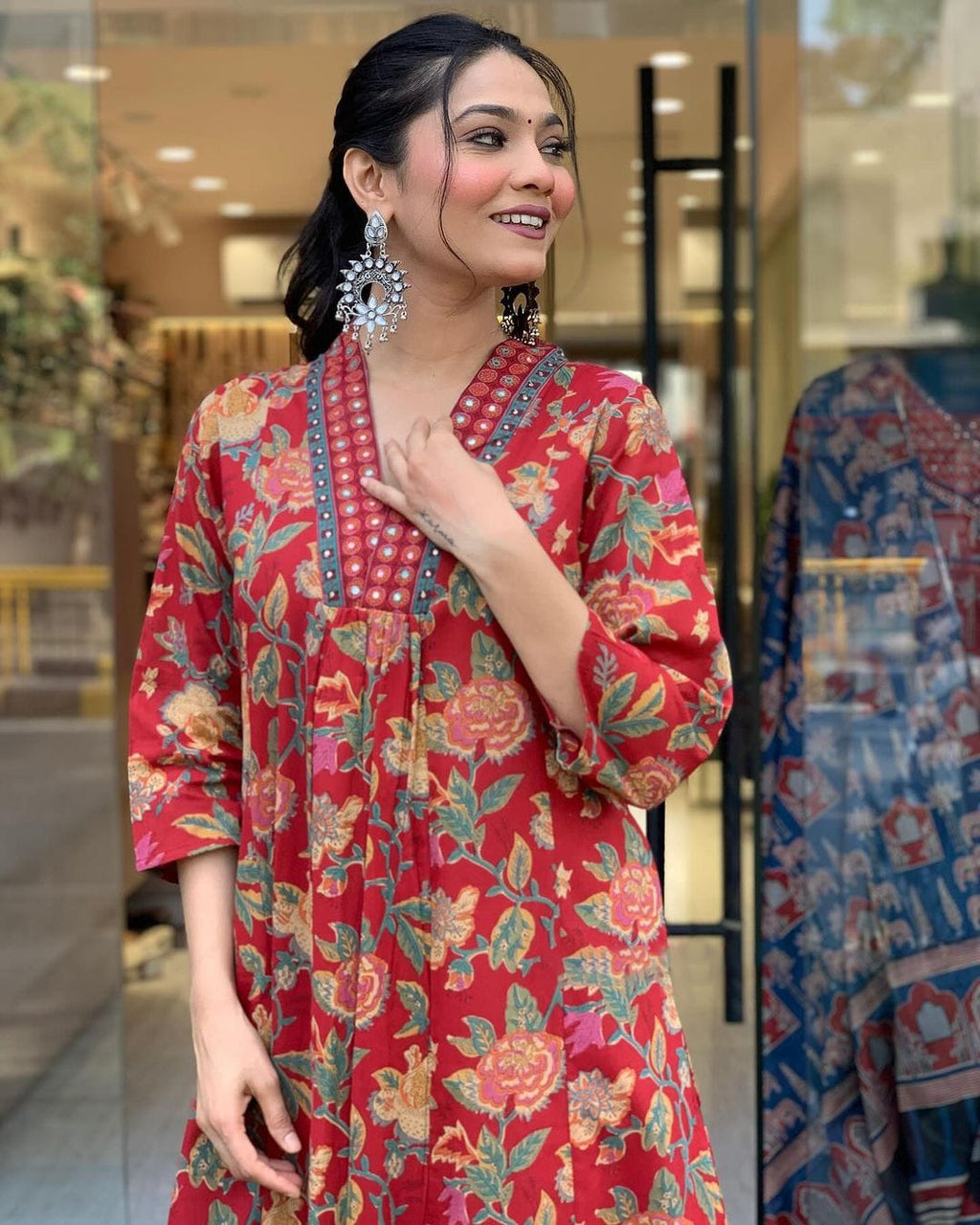 Celebrate in Style: Easy-Breezy Pure Cotton Front-Cut Anarkali Sets!