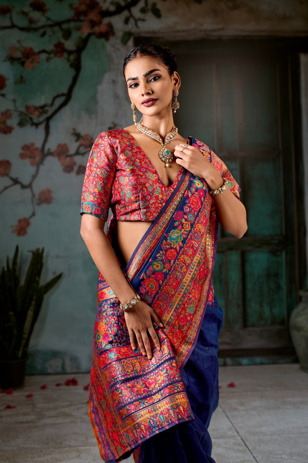 Wrap Yourself in Timeless Luxury: Handwoven Modal Cotton Pashmina Saree