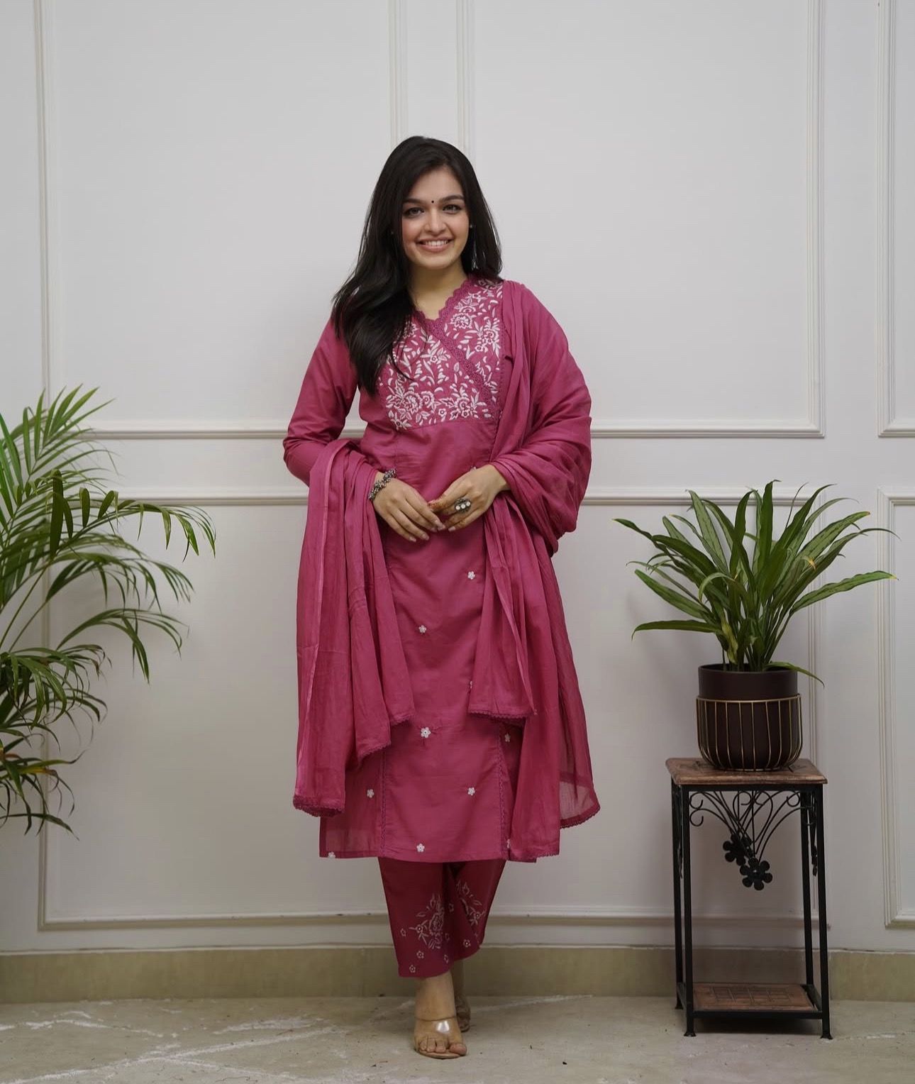 Premium Cotton Embroidered 3-Piece Suit Set