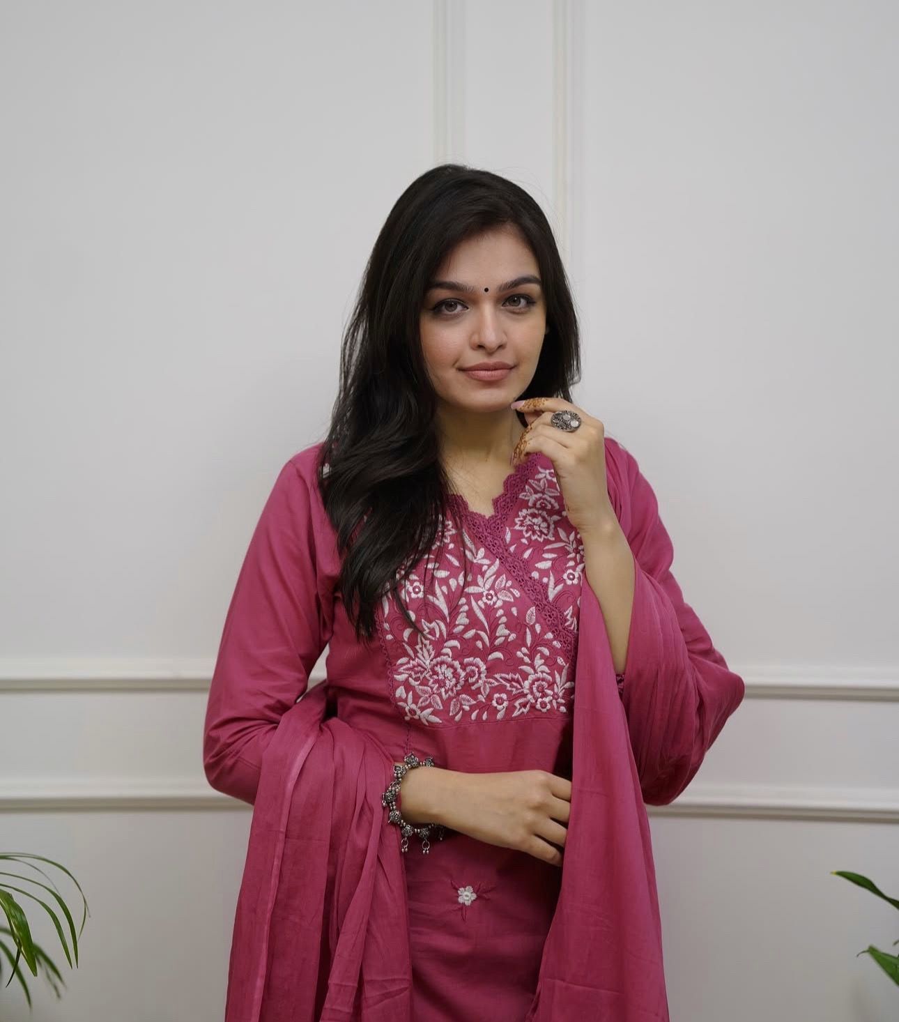 Premium Cotton Embroidered 3-Piece Suit Set