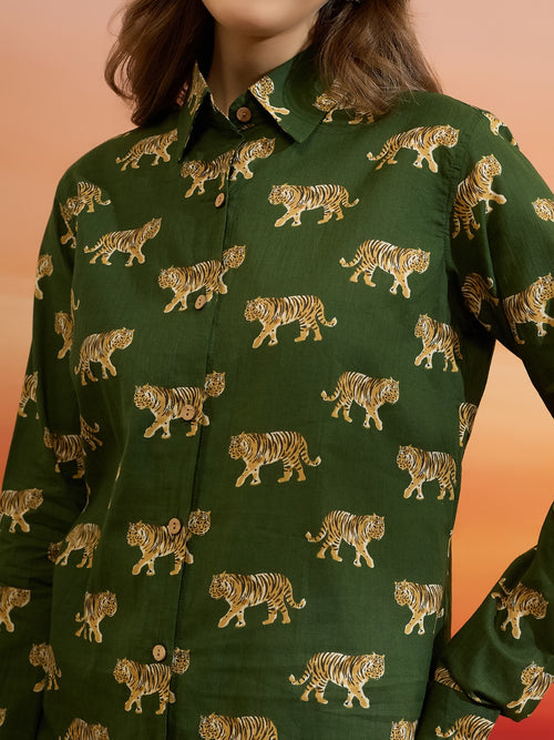 All-Over Quirky Print Pure Cotton Shirt