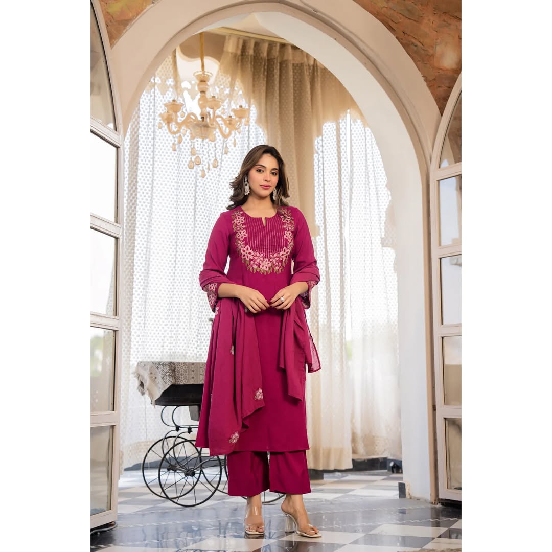 Elevate Your Style: Premium A-Line Kurta Set with Heavy Malmal Dupatta