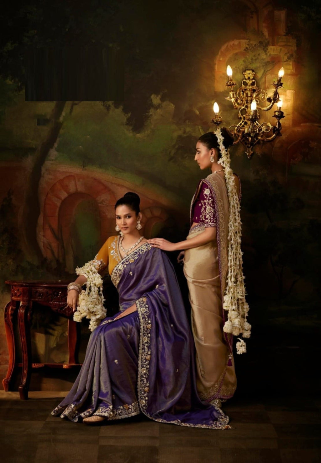 Exquisite Premium Viscose Zari Tissue Saree with Heavy Sequins & Embroidery