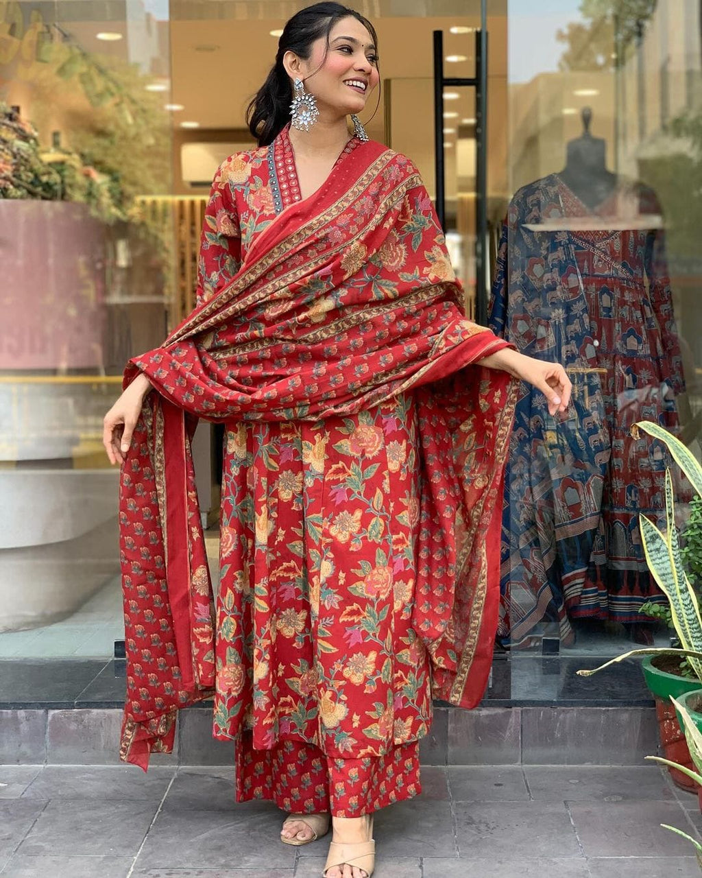 Celebrate in Style: Easy-Breezy Pure Cotton Front-Cut Anarkali Sets!